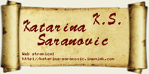 Katarina Šaranović vizit kartica